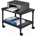 2-Tier Printer Stand with Wheels and Metal Frame B481
