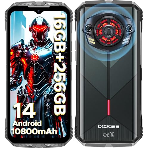 Rugged Smartphone Unlocked 10800mAh Battery 16GB+256GB Android 14 Q704779