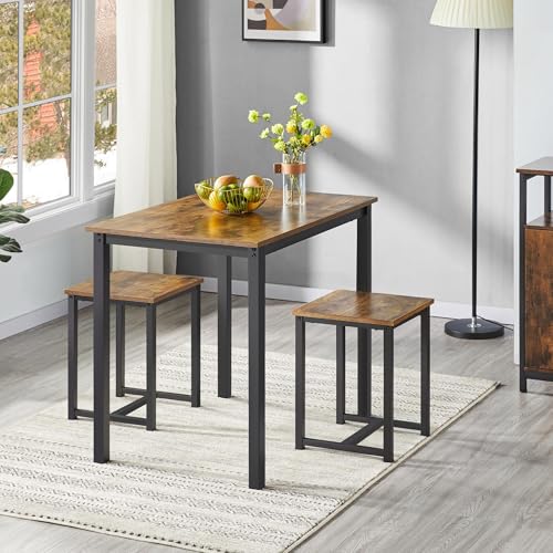 3 Piece Dining Table & Chair Set Gray N322