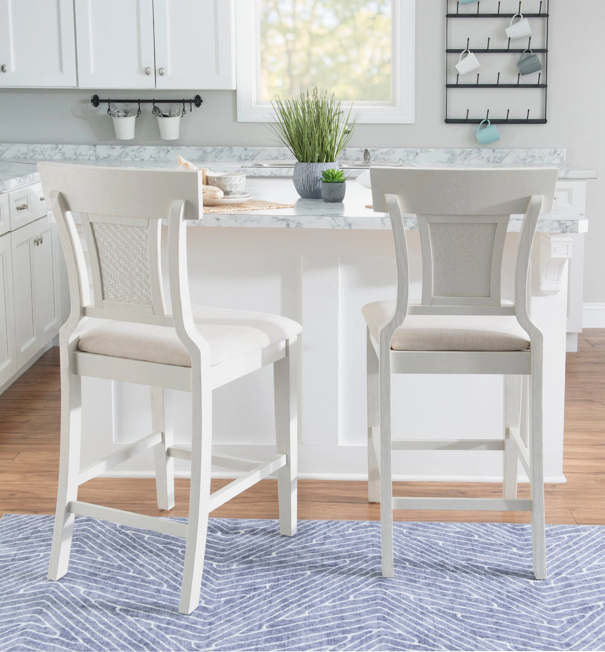 26" Counter Stool with Beige Fabric M960425