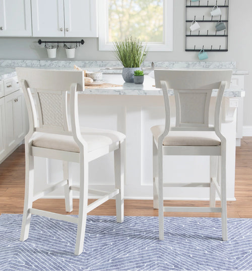 26" Counter Stool with Beige Fabric M960425