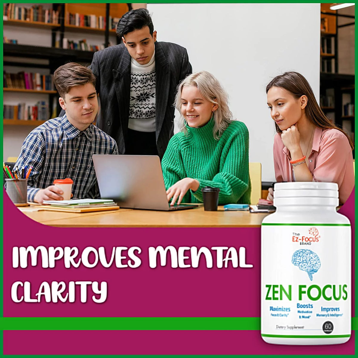 Brain Focus Supplement 60 Pills U407