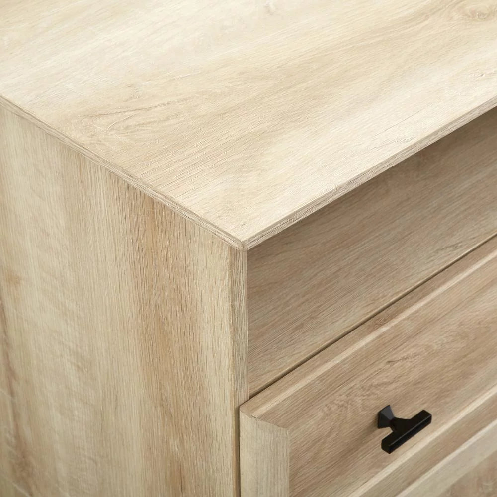 2-Drawer White Oak Nightstand L1759