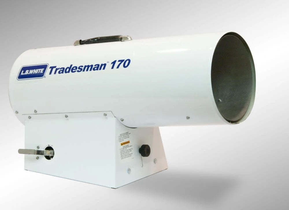 White Forced Air Open Flame Heater U7070