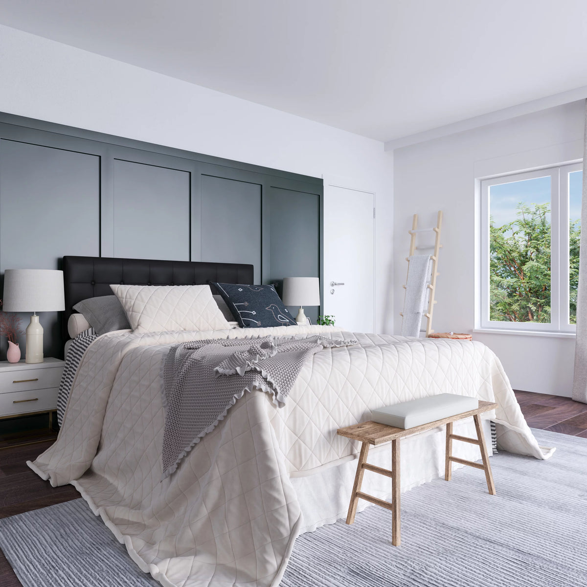 Black Queen Vinyl Headboard Y664309