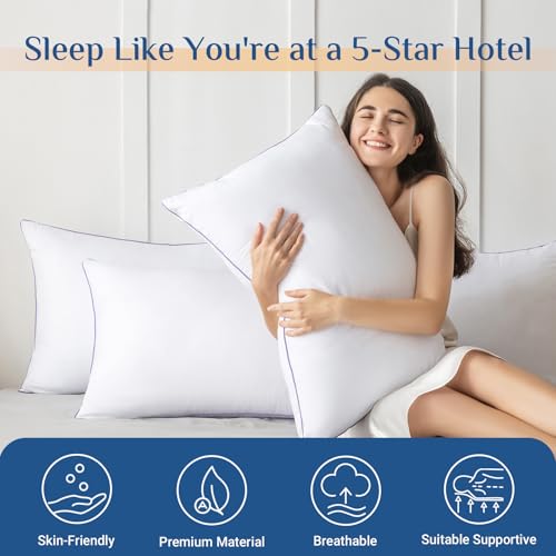 King Size Set of 4 Down Alternative Bed Pillows S5969
