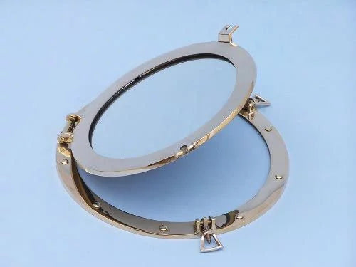 Brass Porthole Mirror 12 in. F996068
