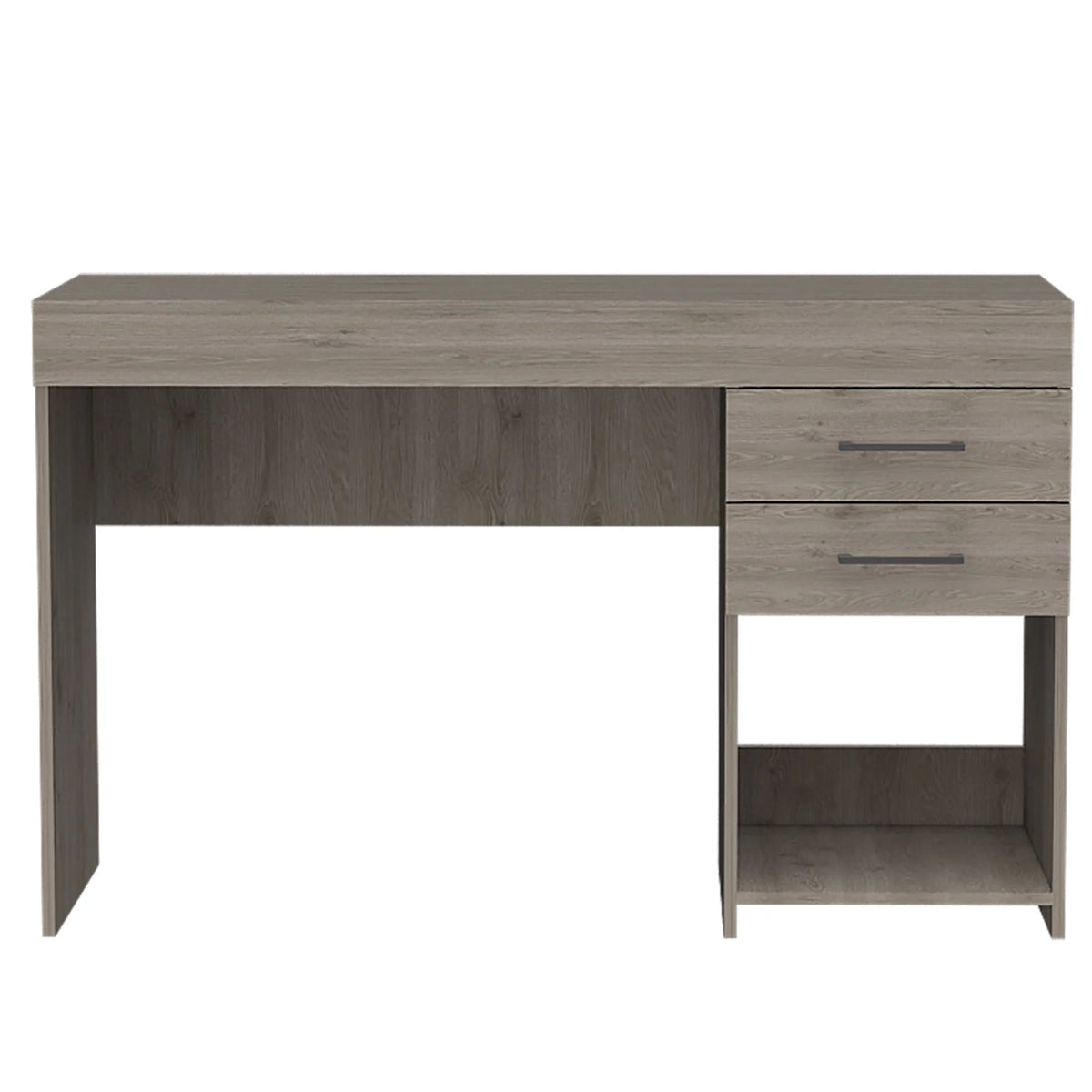Light Gray Two Drawer Computer Desk with Lower Shelf Q162926