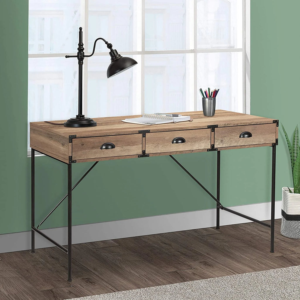 Oak Vanity Desk with Drawers Q383004