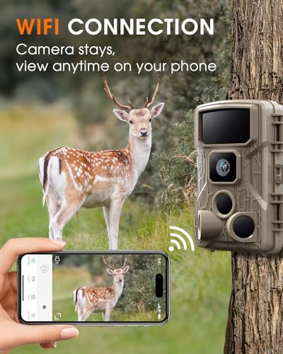 WiFi 4K 64MP Trail Camera with Night Vision IP67 Waterproof H603034