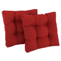 Ruby Red Set of 2 Twill Dining Chair Cushions T455