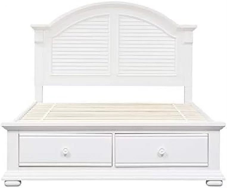 King Storage Bed in Oyster White K920138