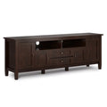 72 inch Wide Solid Wood TV Media Stand in Russet Brown U634