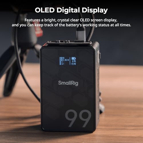 99Wh 6800mAh V Mount Battery with USB-C D-TAP USB-A Dual DC Ports OLED Screen Q227414
