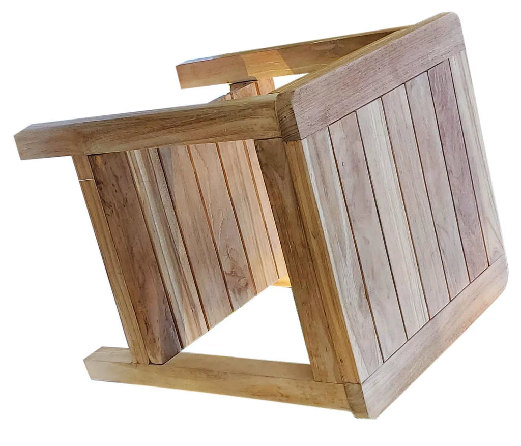 Teak Wood Shower Seat Outdoor Bench T417447