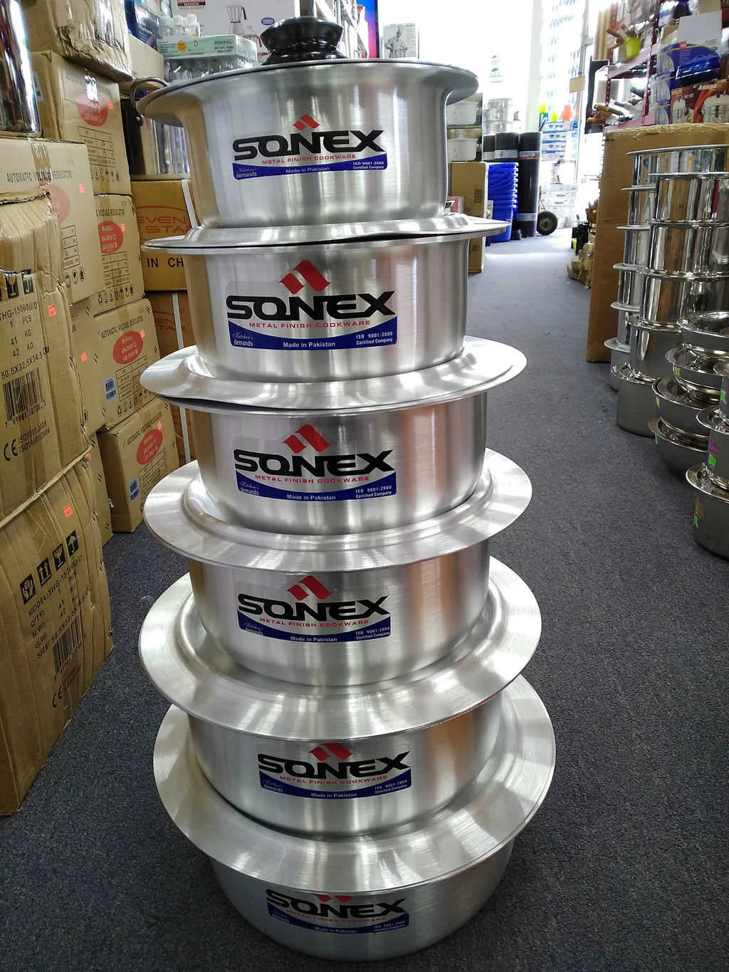 Aluminum 6 Pc Cooking Pots Set P372565