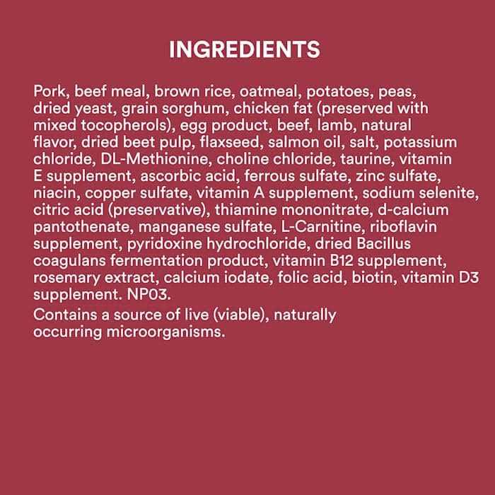 Whole Grains with Pork Beef & Lamb Dry Dog Food N987