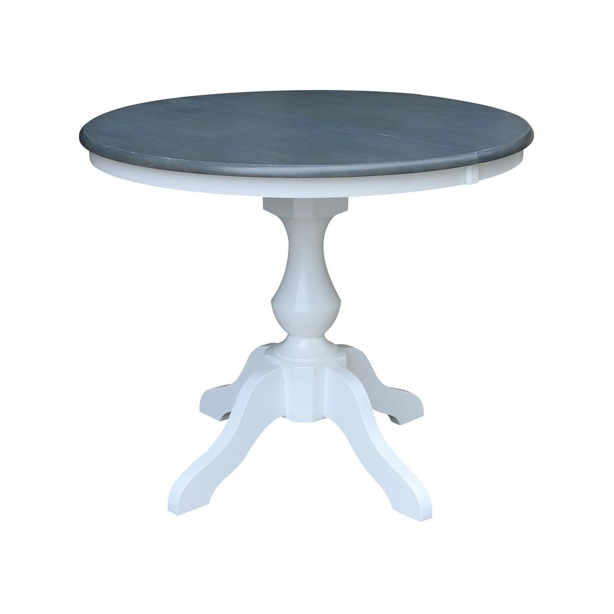 Round Wood Extension Dining Table with 4 Chairs F619737
