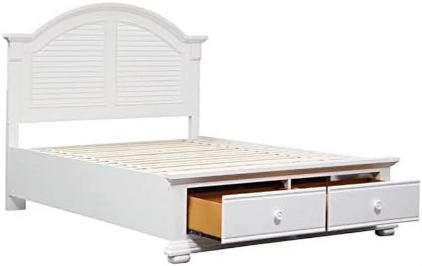 King Storage Bed in Oyster White K920138