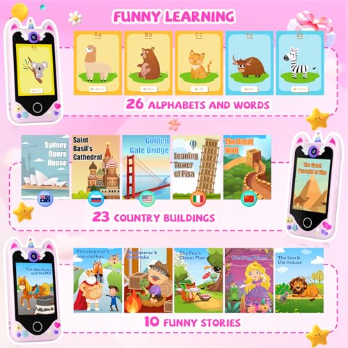 Kids Smart Phone Toy with Touchscreen, Dual Cameras, Mp3 Player, 32 GB Card K162062