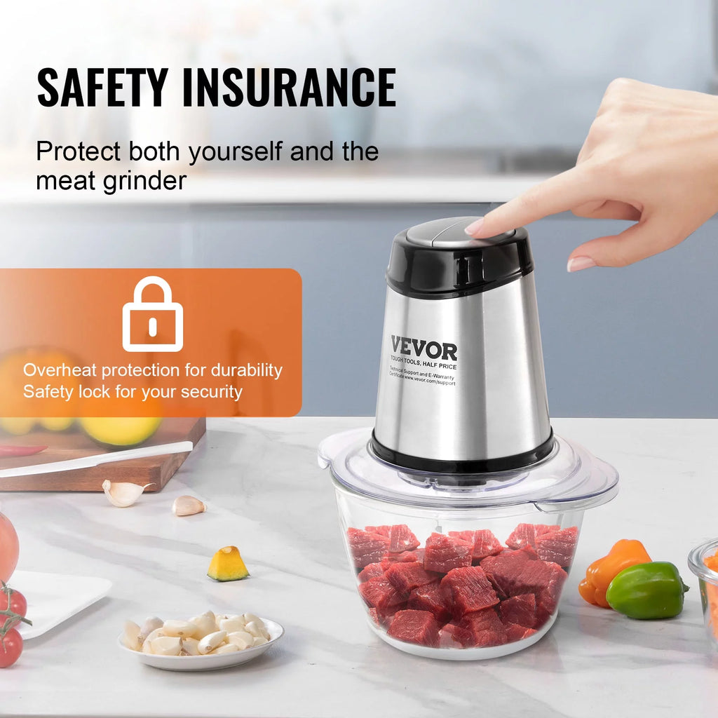 Electric Food Chopper 5 Cup Glass Bowl Z426329