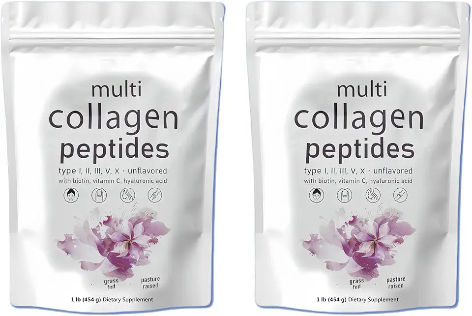 Multi Collagen Peptides Powder, 16 Oz Hydrolyzed Protein Peptides K531