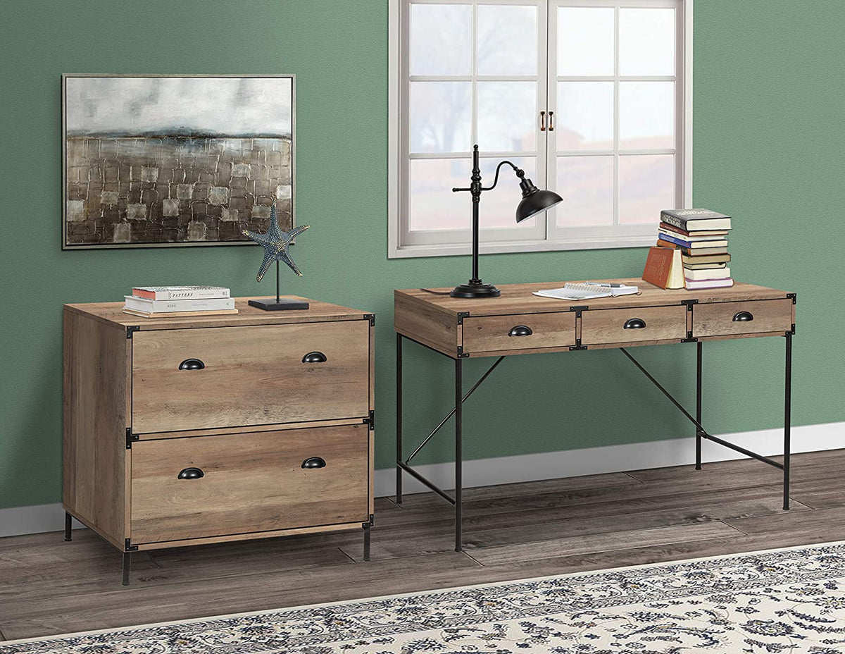 Oak Vanity Desk with Drawers Q383004