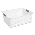 6-Pack White Plastic Storage Basket C417