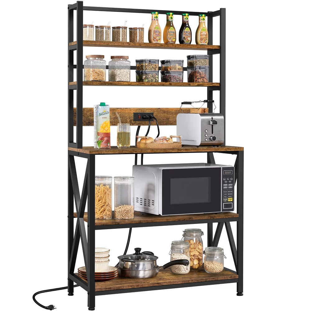 5-Tier Kitchen Baker’s Racks with Power Outlets Y535071