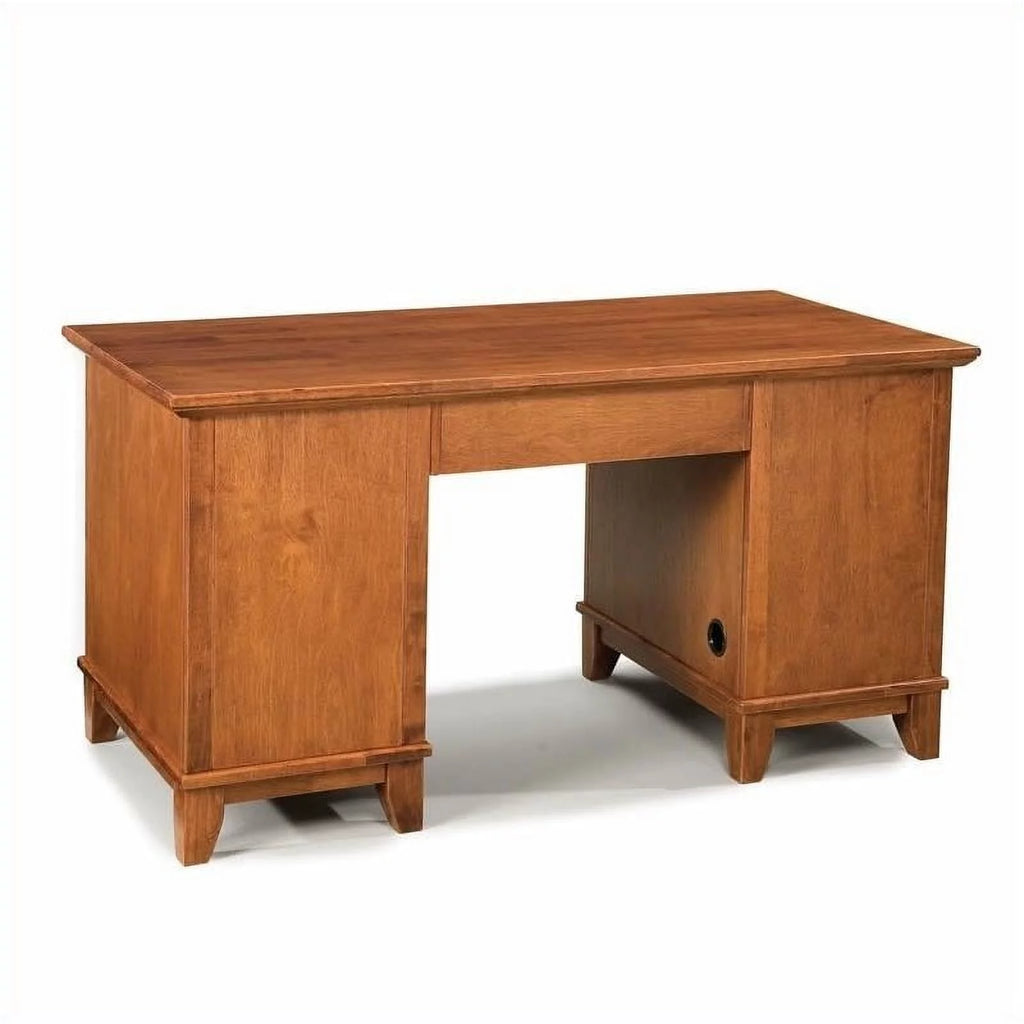 Cottage Oak Pedestal Storage Computer Desk E248820
