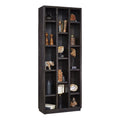 Shelf Open Storage Wood Bookcase Curio Dark Brown X571650
