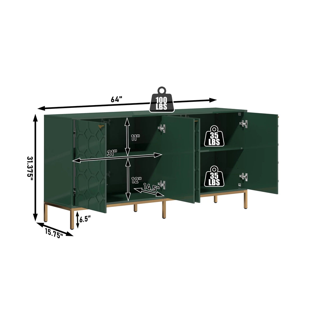 Green High Gloss TV Stand O112249