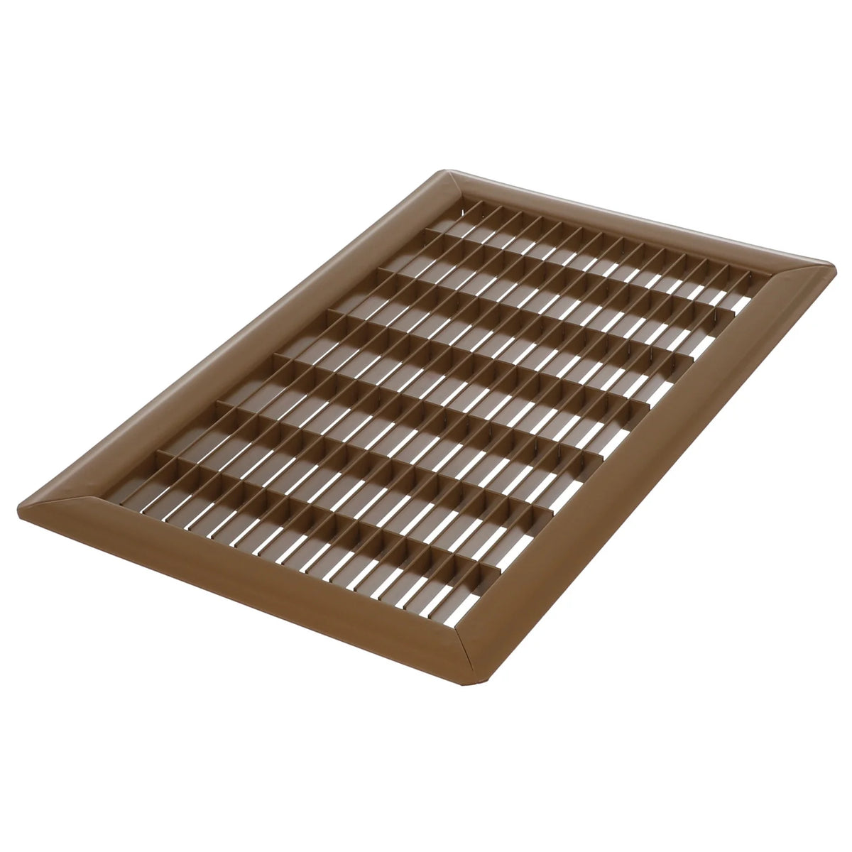 12in x 12in Brown Steel Floor Grille D409