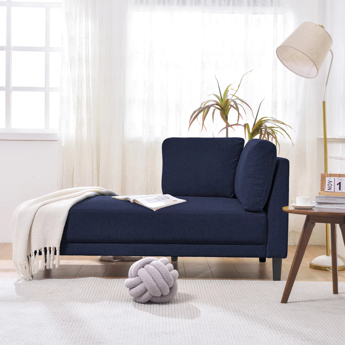 65" Fabric Corner Lounge Chair H63085
