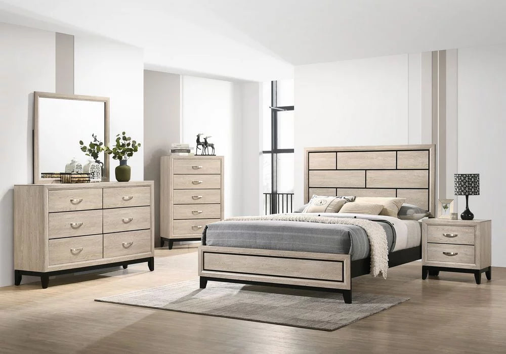 King Size Low-Profile Wooden Bed K189