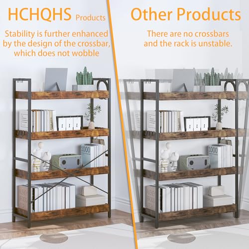 Adjustable 6 Tier Wood and Black Metal Bookcase O43167