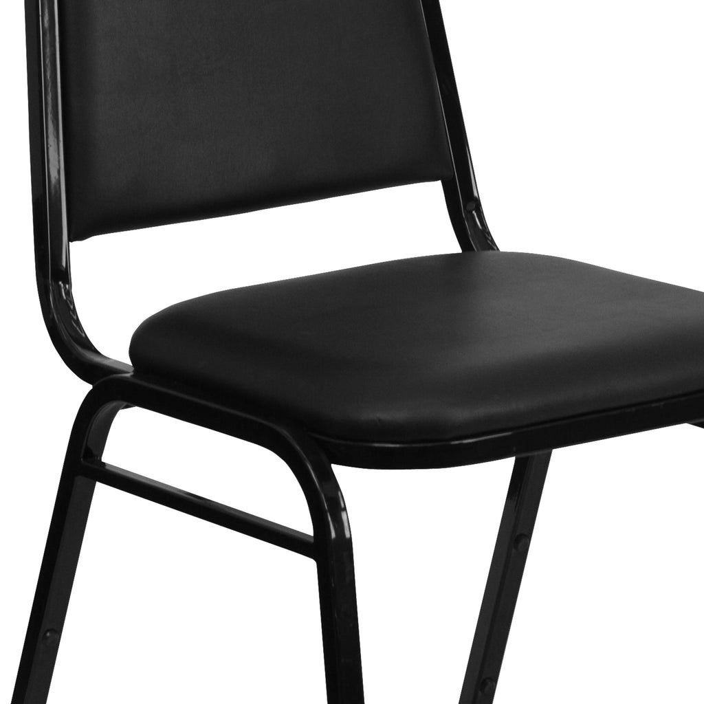 4 Pack Black Vinyl Stacking Banquet Chair F6920