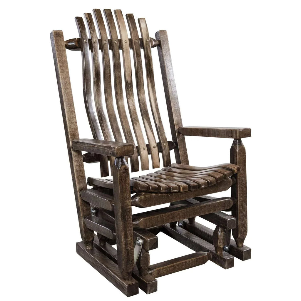 Brown Wood Glider Rocker D367998
