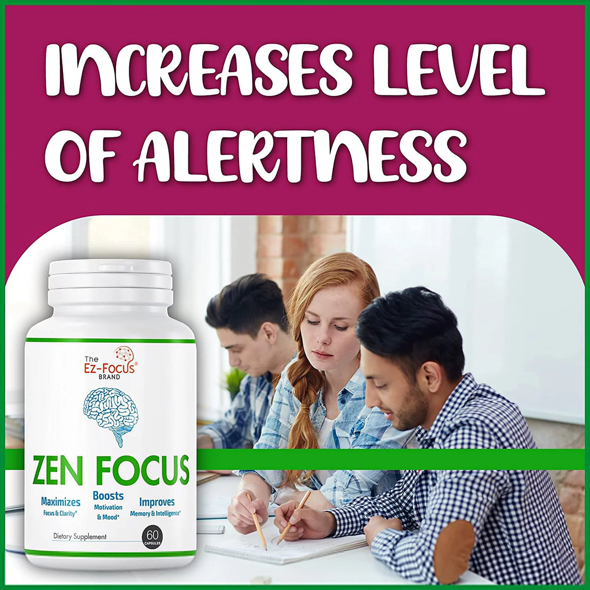 Brain Focus Supplement 60 Pills U407