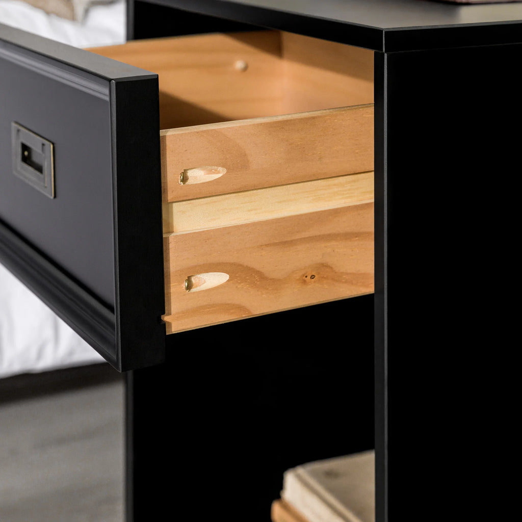 18" Solid Wood 1-Drawer Nightstand K1767