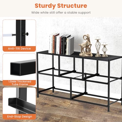 Black 5 Drawer Fabric Dresser H504364
