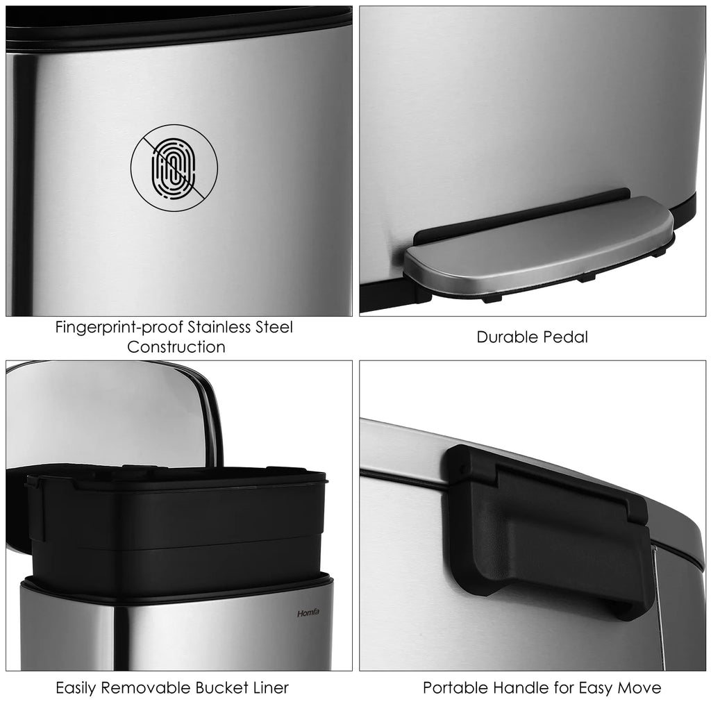 13 Gallon Fingerprint Proof Kitchen Trash Can X324253