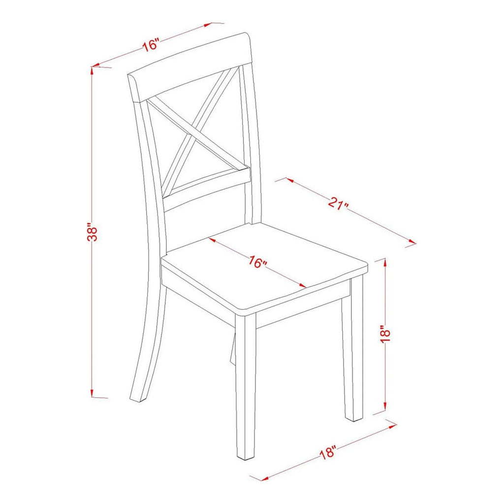 6 Piece Dining Room Set with Table 4 Chairs and Bench X13158