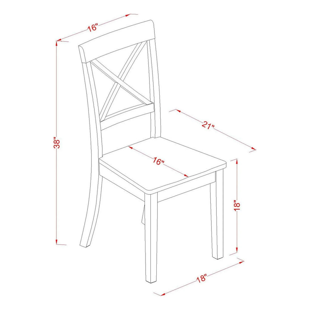 6 Piece Dining Room Set with Table 4 Chairs and Bench X13158