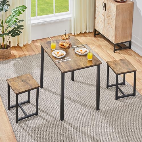3 Piece Dining Table & Chair Set Gray N322
