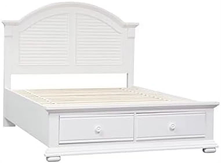 King Storage Bed in Oyster White K920138