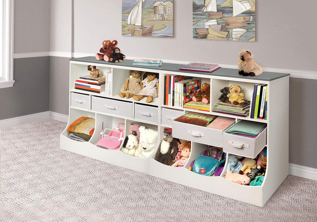 Toy Storage Unit and Book Shelf with 3 Baskets N702