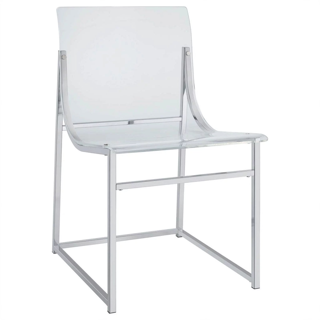 Modern Metal Acrylic Dining Side Chair A5993