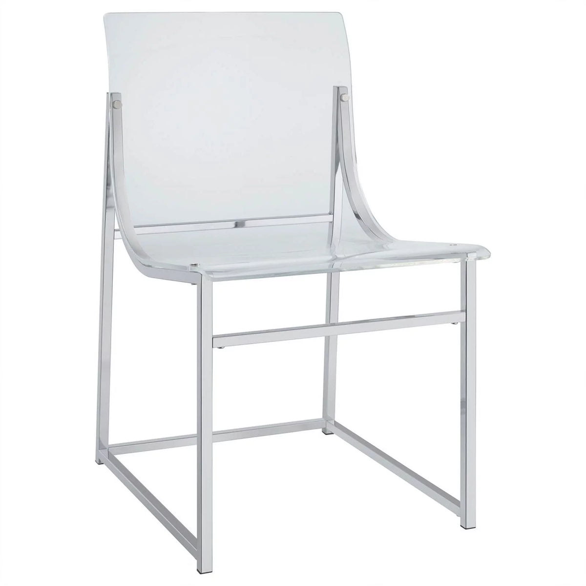 Modern Metal Acrylic Dining Side Chair A5993