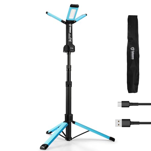 Rechargeable Cordless Work Light with Stand, Triple LED Lamps, 8AH Battery, Dimmable F694